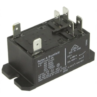 TE Connectivity Panel Power Relay 24V AC Coil 30A Switching Current DPST T92P7A22-24 6-1393211-0