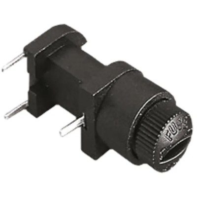 Bulgin 6.3A 250V AC 1 Pole PCB Mount Fuse Holder for 5 x 20 mm Fuses FX0330