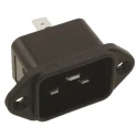 TE Connectivity SR IEC Connector Flange 2 Faston Terminals 250V AC 20A 20ESRM-3