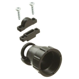 TE Connectivity Black Thermoplastic Cable Clamp 11.51 mm Maximum Bundle Diameter Screw Fixing 50 mm Length 1-206070-0