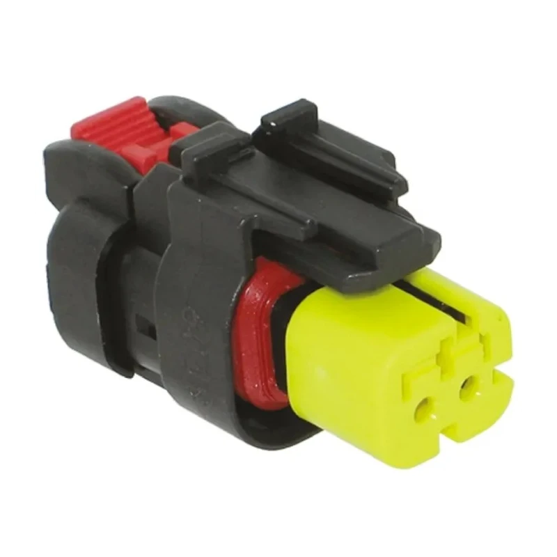 TE Connectivity AMPSEAL 16 Automotive Connector Male Black Cable 2 Way Crimp Termination 776427-3