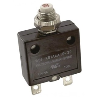 TE Connectivity W58 Thermal Circuit Breaker 30A Current Rating 1-Pole Direct Mount W54-XB1A4A10-30