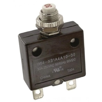 TE Connectivity W58 Thermal Circuit Breaker 30A Current Rating 1-Pole Direct Mount W54-XB1A4A10-30