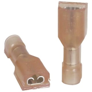 TE Connectivity Ultra Fast 110/0.125 Red Insulated Female Spade Connector, Crimp, 3.18 x 0.41 mm Tab Size 22 AWG 2-520081-2