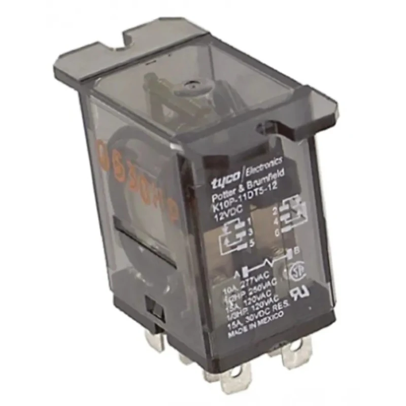 TE Connectivity Panel Power Relay, 12V DC Coil, 15A Switching Current, DPDT Contact Configuration K10P-11DT5-12