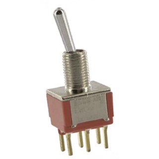 TE Connectivity Toggle Switch PCB Mount On-On DPDT Through Hole Terminal 20V DC 20V AC 2-1825138-4