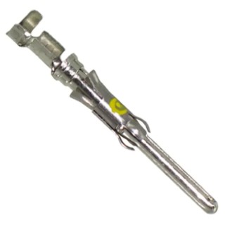 TE Connectivity Male Crimp Circular Connector Contact Size 20 mm, Wire Size 20AWG and 24AWG, 13A Current, Brass 1-66400-0