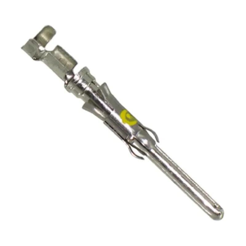 TE Connectivity Male Crimp Circular Connector Contact Size 20 mm, Wire Size 20AWG and 24AWG, 13A Current, Brass 1-66400-0