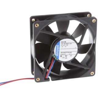ebm-papst 8400 N Series Compact DC Axial Fan, 12V DC, 79 m³/h Airflow, 2.2 W, IP20 Protection, 80 mm Frame 