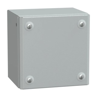 Schneider Electric PanelSeT SBM Series Steel Wall Box IP66, 150mm x 150mm x 120mm NSYSBM151512