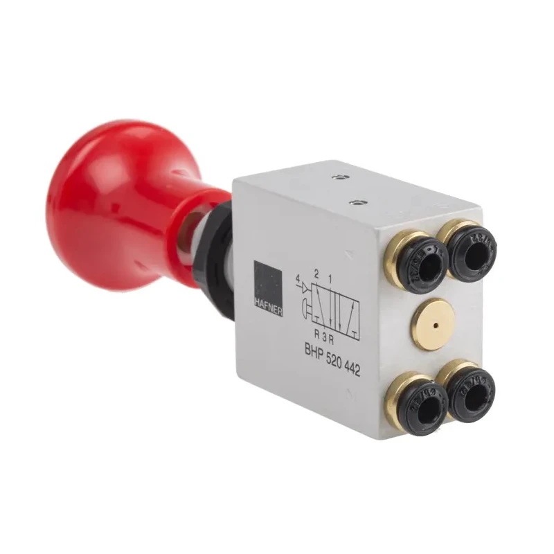 RS PRO Push Pull Pneumatic Manual Control Valve Push-in 4 mm 4/2 Function Red Button III B 16 bar 300L/min 784-0072