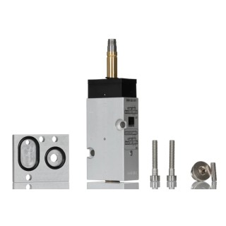 RS PRO Pneumatic Solenoid Valve 5/2 Solenoid/Spring G 1/4 Aluminium Body NAMUR Mount 12/24V DC, 110/230V AC 3W 784-0044