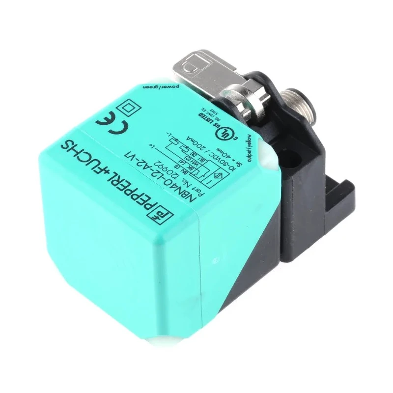 Pepperl + Fuchs Block Inductive Proximity Sensor M12 Thread Size Non-Flush Mount PNP Output 30 V dc 200mA 40 NBN40-L2-A2-V1