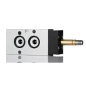 RS PRO Pneumatic Solenoid Valve 5/2 Solenoid/Spring G 1/4 Aluminium Body NAMUR Mount 12/24V DC, 110/230V AC 3W 784-0044