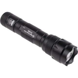 Nightsearcher UV LED Tactical Torch Black Aluminium Casing 2 x CR123A Batteries NSUVLED395