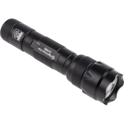 Nightsearcher UV LED Tactical Torch Black Aluminium Casing 2 x CR123A Batteries NSUVLED395