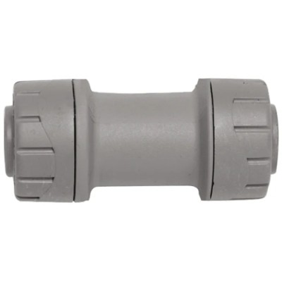 Polyplumb Plastic Pipe Fitting Straight Push Fit Coupler 15 mm PB015-10RS