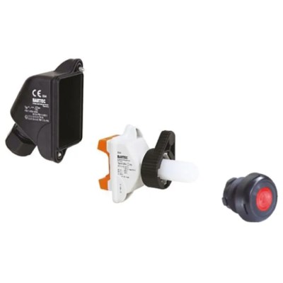 Bartec ComEx Series Illuminated Push Button Switch Panel Mount SPST Blue Green 07-3363-4810 + 05-0042-0050 + 05-0003-006500