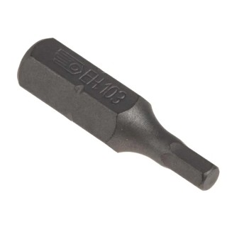 Facom Hex Screwdriver Bit 3 mm Tip, Hex Drive, 25 mm Overall EH.103