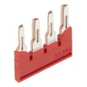 Phoenix Contact Plug-In Bridge for DIN Rail Terminal Blocks, Red, Copper, 8.2mm Pitch, 41A Load Current FBS4-8