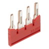 Phoenix Contact Plug-In Bridge for DIN Rail Terminal Blocks, Red, Copper, 8.2mm Pitch, 41A Load Current FBS4-8