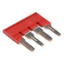Phoenix Contact Plug-In Bridge for DIN Rail Terminal Blocks, Red, Copper, 8.2mm Pitch, 41A Load Current FBS4-8