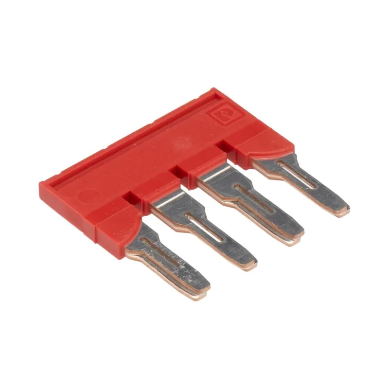 Phoenix Contact Plug-In Bridge for DIN Rail Terminal Blocks, Red, Copper, 8.2mm Pitch, 41A Load Current FBS4-8