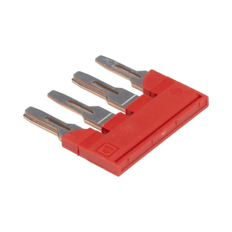 Phoenix Contact Plug-In Bridge for DIN Rail Terminal Blocks, Red, Copper, 8.2mm Pitch, 41A Load Current FBS4-8