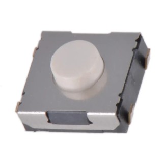 Wurth Elektronik White Tactile Switch SPST Momentary 50mA 12V DC Surface Mount 1.1mm Actuator 430473031826