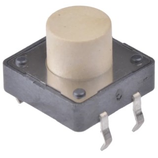 Wurth Elektronik White Tactile Switch Button 5 mm SPST 50mA 12 V dc Through Hole 430466085726