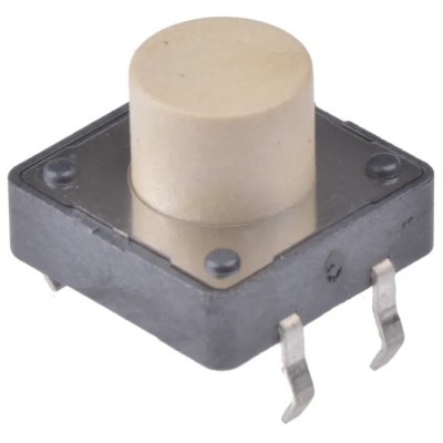 Wurth Elektronik White Tactile Switch Button 5 mm SPST 50mA 12 V dc Through Hole 430466085726
