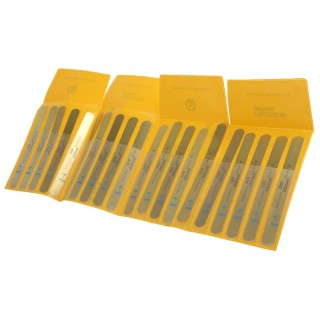 RS PRO Brass Feeler Gauge Set with 20 Brass Blades, Thickness 0.03 in, Metric and Inch Measures 785-7831