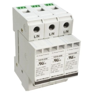 Bourns Surge Arrester 415V AC Maximum Voltage 100 kA Maximum Surge Current 3 Pole Protector 1210-3S-230