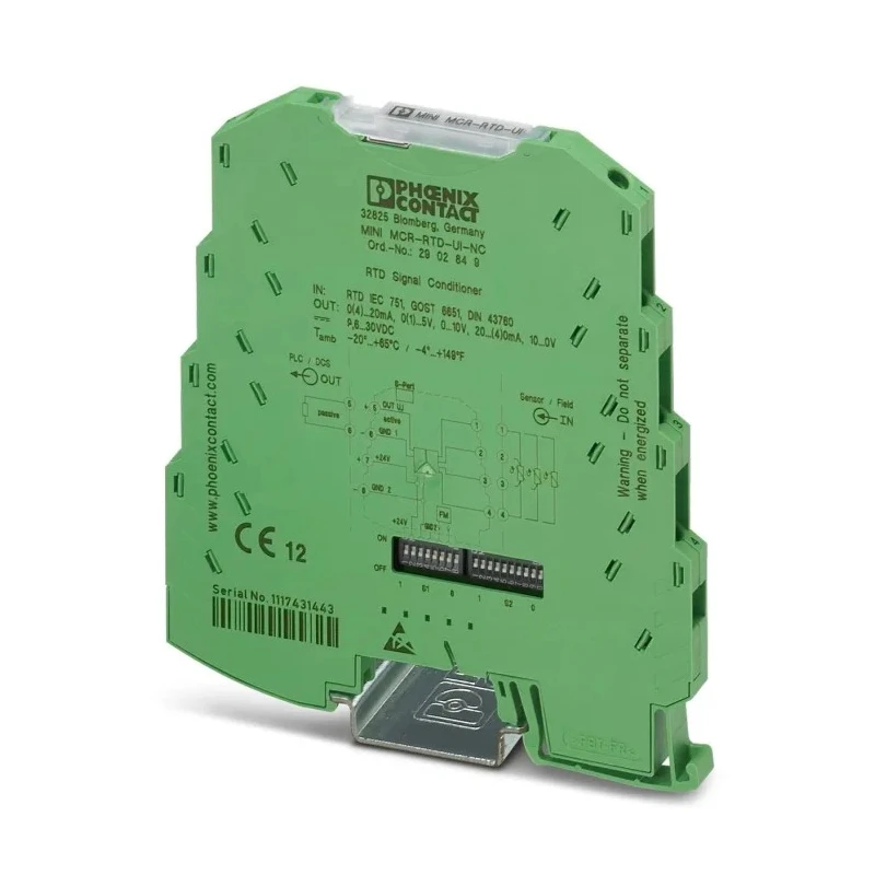 Phoenix Contact 3RS7025 Series Signal Conditioner, RTD Input, Current/Voltage Output, 30V DC Voltage, 9.6 V DC 2902849