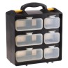 RS PRO 12 Cell Black Polypropylene Compartment Box 340 mm x 278 mm x 145 mm 784-6058