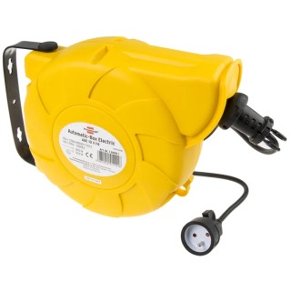 brennenstuhl 9 m Cable Reel 1 Socket Type E French, 230V, 16A Automatic Rewind 1241024300