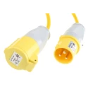 brennenstuhl 14 m 1 Socket BS4343/EN60309 110V-16A Extension Lead Kit, Yellow, IP44, Polyvinyl Chloride Jacket 1666463