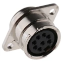 RS PRO 8 Pole Straight Standard DIN Socket Panel Mount Female, 2A, 100V AC, Twist Lock 786-3435