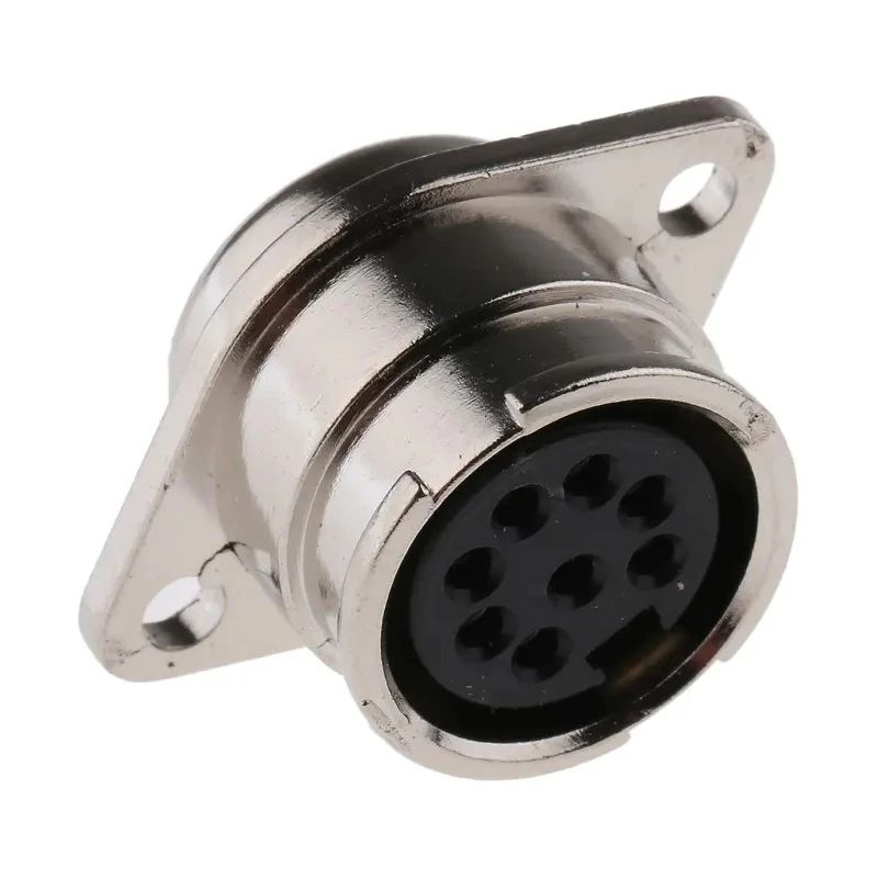 RS PRO 8 Pole Straight Standard DIN Socket Panel Mount Female, 2A, 100V AC, Twist Lock 786-3435