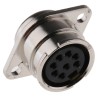 RS PRO 8 Pole Straight Standard DIN Socket Panel Mount Female, 2A, 100V AC, Twist Lock 786-3435