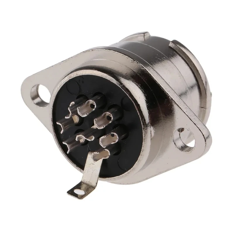 RS PRO 8 Pole Straight Standard DIN Socket Panel Mount Female, 2A, 100V AC, Twist Lock 786-3435