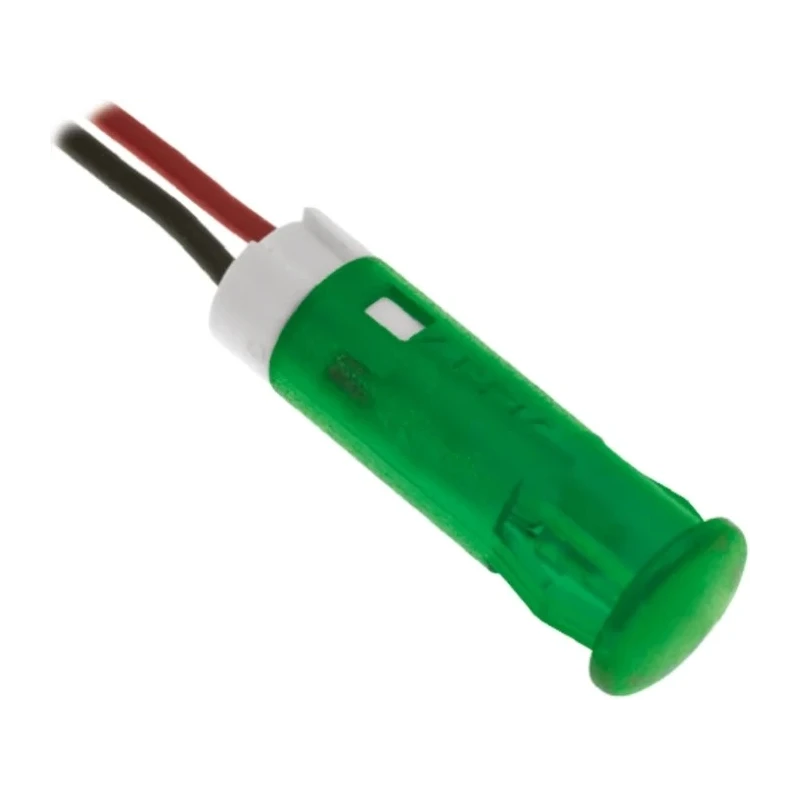 APEM Green Panel Mount Indicator 24V dc 20mA Lead Wire Termination QS63XXG24