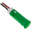 APEM Green Panel Mount Indicator 12V DC 20mA Lead Wire Termination QS63XXG12
