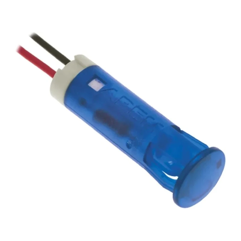 APEM Blue Panel Mount LED Indicator 8 mm Mount Hole, FASTON Terminal, 12V dc QS83XXB12