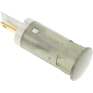 APEM White Panel Mount Indicator 24V DC 20mA Solder Lug Termination QS121XXW24