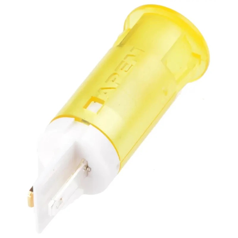 APEM Yellow LED Panel Mount Indicator 12 mm Faston Terminal 24V dc QS121XXY24