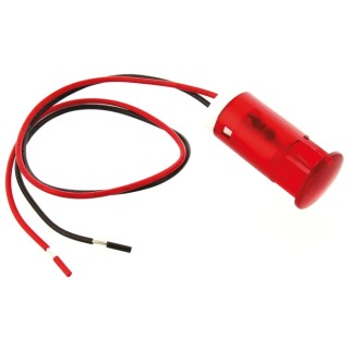 APEM Red Panel Mount Indicator 220V AC, 3mA Lead Wire Termination QS123XXHR220