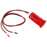 APEM Red Panel Mount Indicator 220V AC, 3mA Lead Wire Termination QS123XXHR220