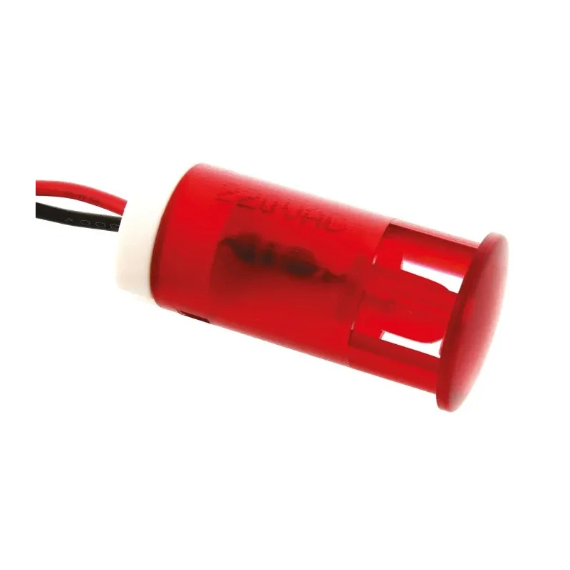 APEM Red Panel Mount Indicator 220V AC, 3mA Lead Wire Termination QS123XXHR220
