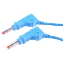 Staubli Connector Test Lead 32A, 600V Blue Silicone Insulated 2 m Lead Length 66.9408-200-23